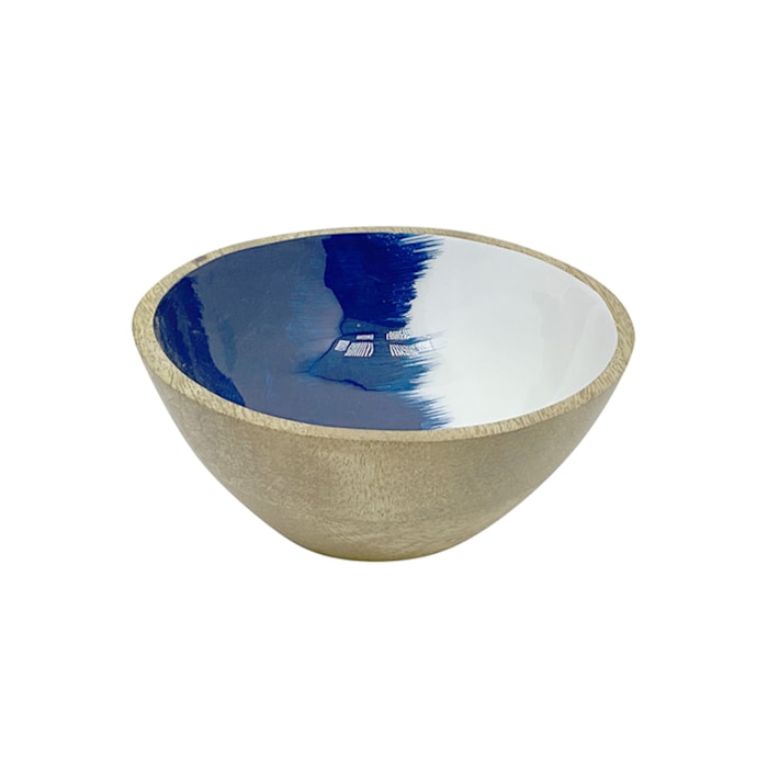 Bowl de Madeira e Resina Redondo Degrade - 15cm - Madel Home
