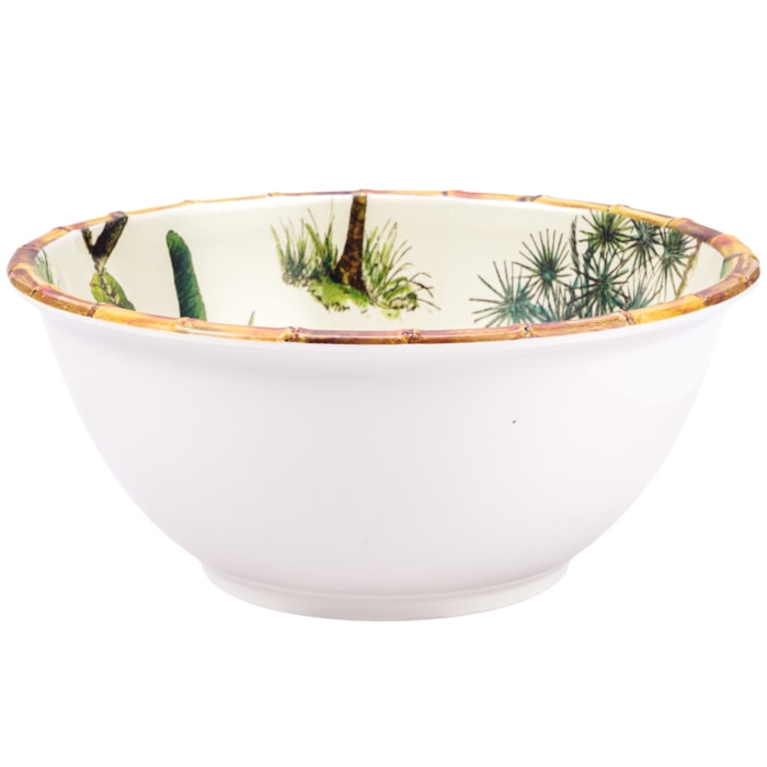 Bowl de Melamina Grande Bordas em Bambu - 25cm - Madel Home