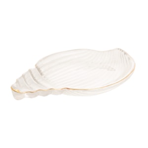 Bowl de Vidro Concha com Fio de Ouro Caracol Wolff - 21cm 