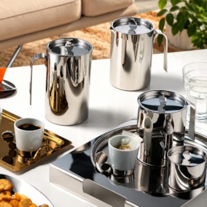 Bule de Café Térmico Duplo Inox Prata Gioia Riva - 600mL
