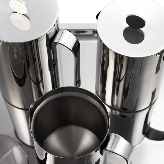 Bule de Café Térmico Duplo Inox Prata Gioia Riva - 600mL - Madel Home