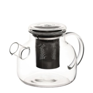 Bule de Chá Vidro Borosilicato Compartimento Inox Bugatti - 1L