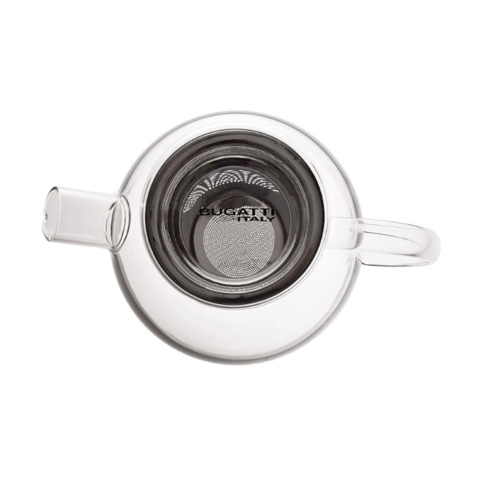 Bule de Chá Vidro Borosilicato Compartimento Inox Bugatti - 1L - Madel Home