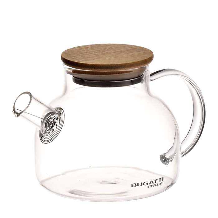 Bule de Chá Vidro Borosilicato Compartimento Inox Bugatti - 500ml - Madel Home