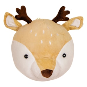 Cabeça de Alce 100% Algodão Marrom - 35cm