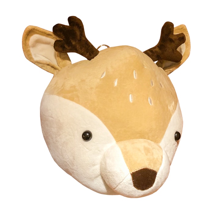 Cabeça de Alce 100% Algodão Marrom - 35cm - Madel Home