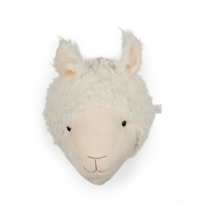 Cabeça de Lhama de Pelúcia 100% Poliéster - 33cm 