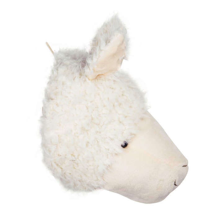 Cabeça de Lhama de Pelúcia 100% Poliéster - 33cm - Madel Home