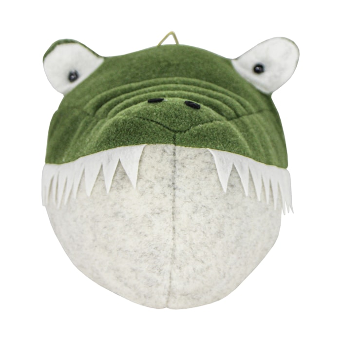 Cabeça Jacare Tecido 100% Algodão - 27cm - Madel Home