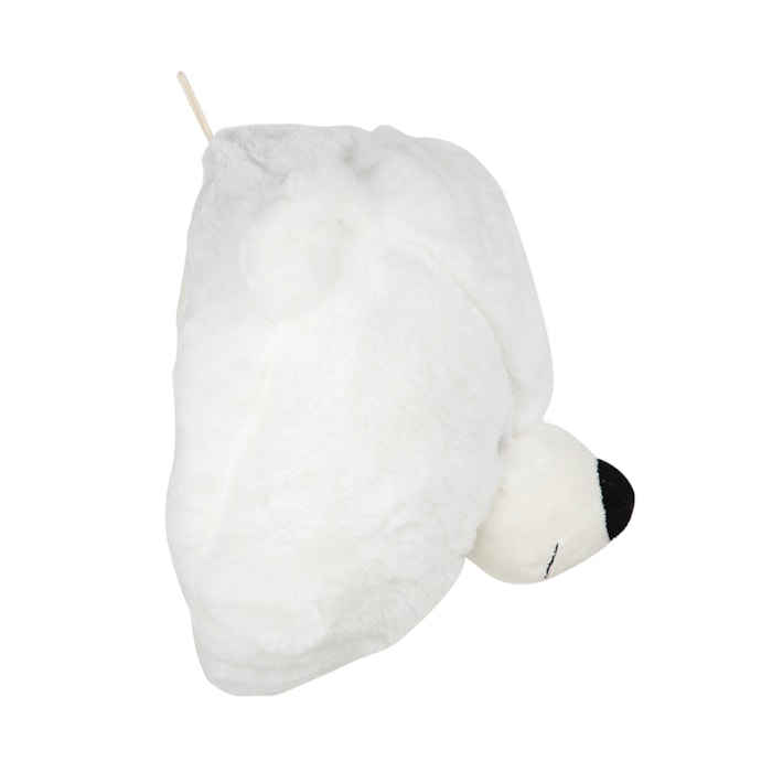 Cabeça Urso Polar de Pelúcia 100% Poliéster - 24cm - Madel Home