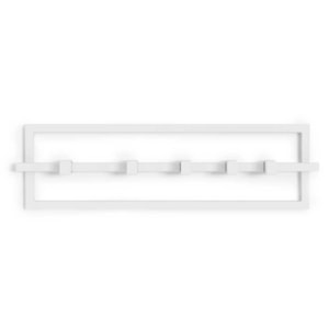 Cabideiro de Parede Cubiko 5 Ganchos Aço Branco Umbra