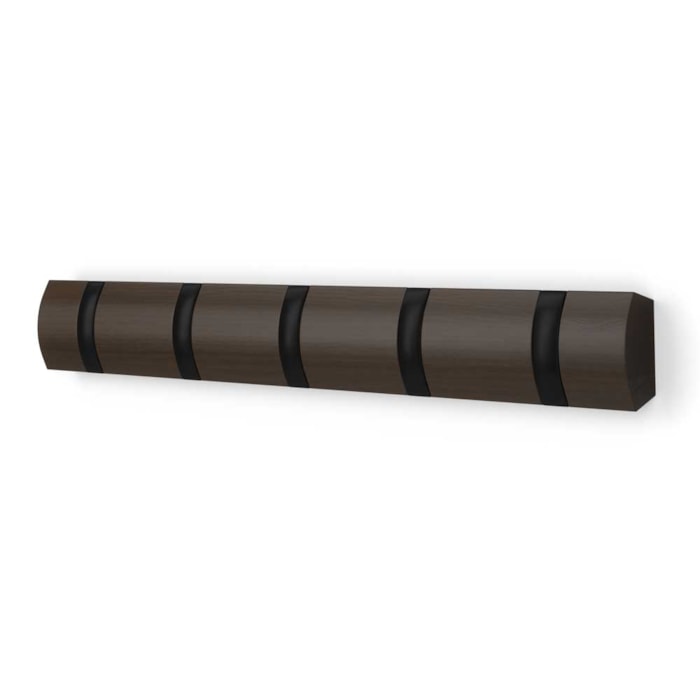 Cabideiro de Parede Flip 5 Ganchos Madeira Marrom Umbra - Madel Home