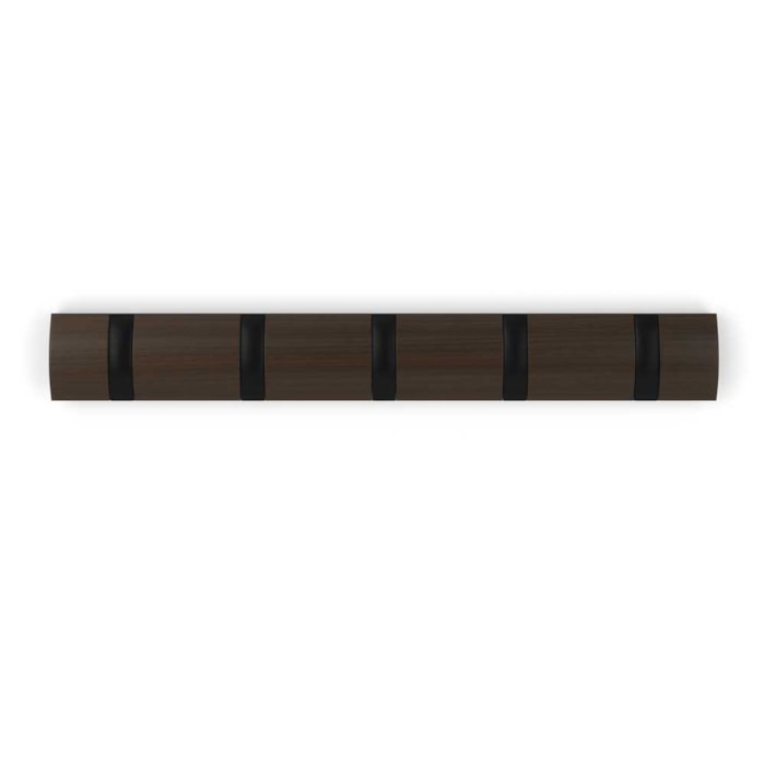 Cabideiro de Parede Flip 5 Ganchos Madeira Marrom Umbra - Madel Home