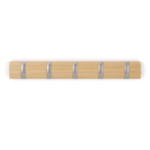 Cabideiro de Parede Flip 5 Ganchos Madeira Natural Umbra