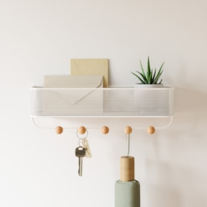 Cabideiro de Parede Ganchos Estique Branco Umbra