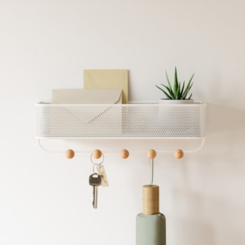 Cabideiro de Parede Ganchos Estique Branco Umbra