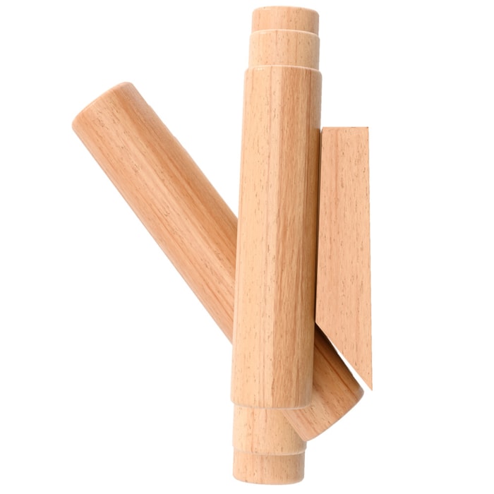 Cabideiro de Parede Picket Madeira Natural Umbra - Madel Home