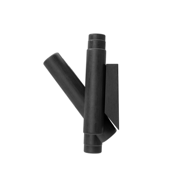 Cabideiro de Parede Picket Madeira Preto Umbra - Madel Home