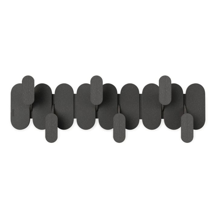 Cabideiro de Parede Tempo 6 Abs Preto Umbra - Madel Home