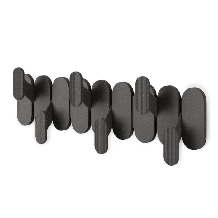 Cabideiro de Parede Tempo 6 Abs Preto Umbra - Madel Home