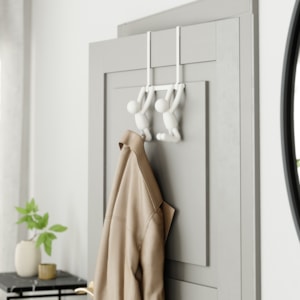 Cabideiro De Porta Buddy Plástico Abs Branco Umbra