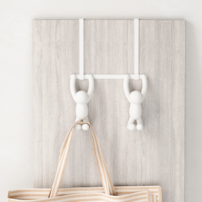 Cabideiro De Porta Buddy Plástico Abs Branco Umbra - Madel Home
