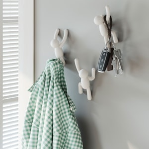 Cabideiro Parede Buddy Abs Branco Umbra