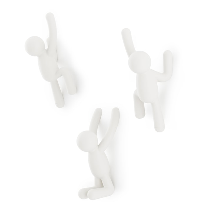 Cabideiro Parede Buddy Abs Branco Umbra - Madel Home