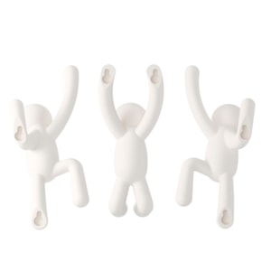 Cabideiro Parede Buddy Abs Branco Umbra