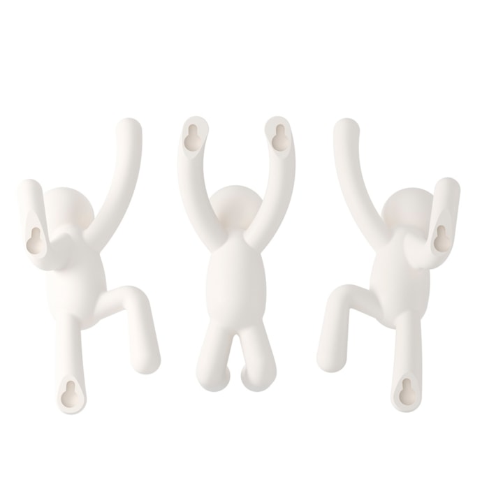 Cabideiro Parede Buddy Abs Branco Umbra - Madel Home