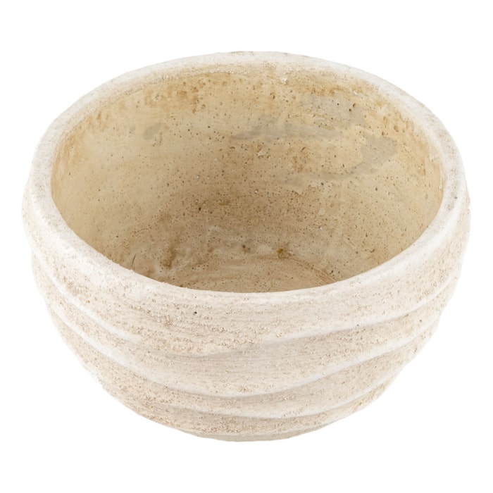 Cachepot Cimento Bege M - 12cm - Madel Home