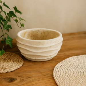 Cachepot Cimento Bege P - 10cm