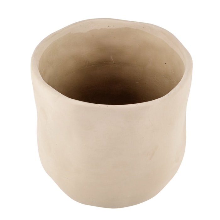 Cachepot Cimento Cinza M - 19cm - Madel Home