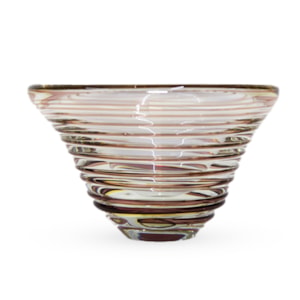 Cachepot Cristal com Fio Marrom - 17cm