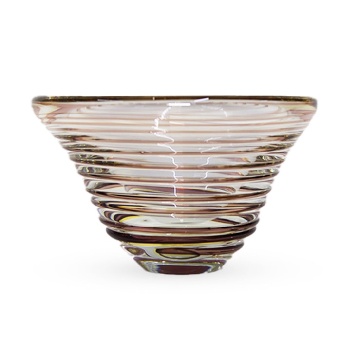 Cachepot Cristal com Fio Marrom - 17cm - Madel Home