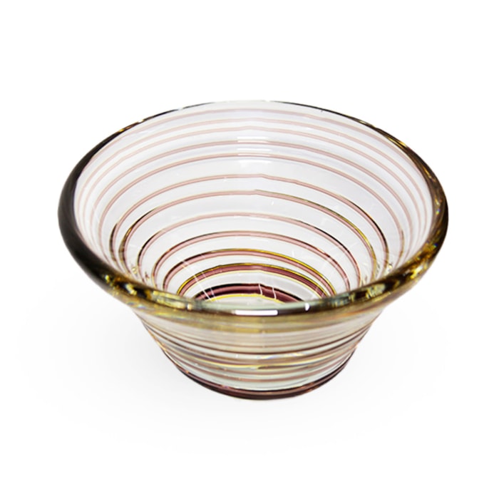 Cachepot Cristal com Fio Marrom - 17cm - Madel Home