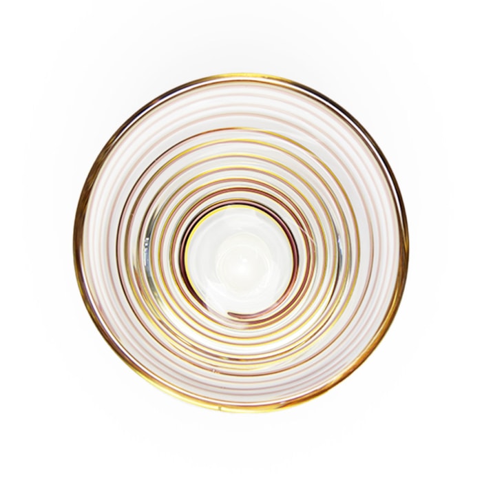 Cachepot Cristal com Fio Marrom - 17cm - Madel Home