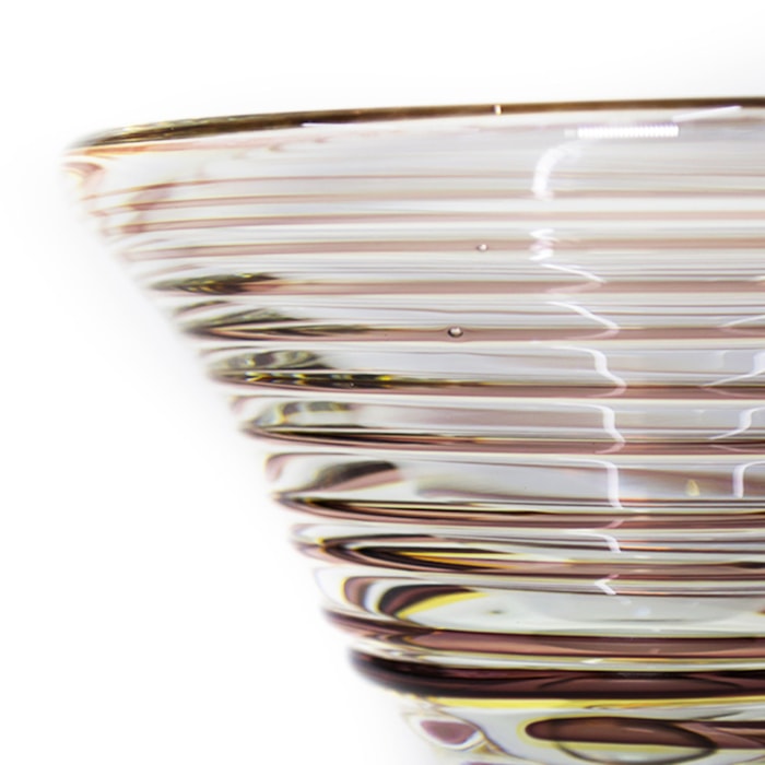 Cachepot Cristal com Fio Marrom - 17cm - Madel Home