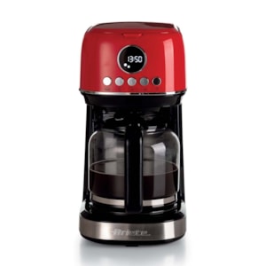 Cafeteira Americana Moderna 900W 15 Xícaras Programável Vermelho Ariete - 220V