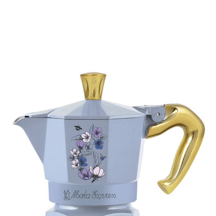 Cafeteira Moka Express Bridgerton Lilás 3 Xícaras Bialetti - 130mL - Madel Home
