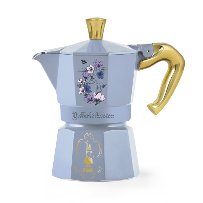 Cafeteira Moka Express Bridgerton Lilás 3 Xícaras Bialetti - 130mL - Madel Home