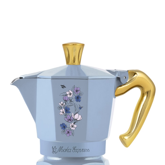 Cafeteira Moka Express Bridgerton Lilás 6 Xícaras Bialetti - 270mL - Madel Home