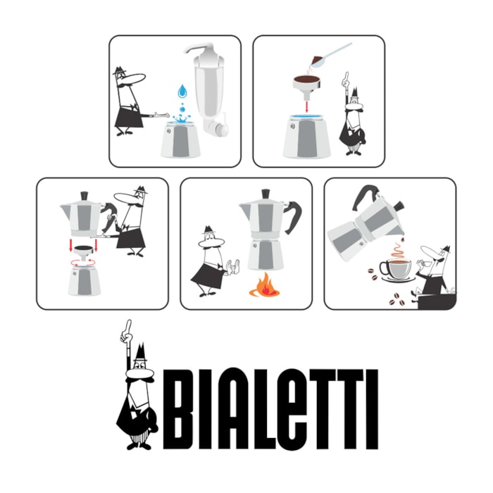 Cafeteira Nuova Moka Express Preta 3 Xícaras Bialetti - 150mL - Madel Home