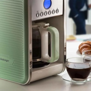 Cafeteira Vintage 900W 12 Xícaras Programável Verde Ariete - 220V