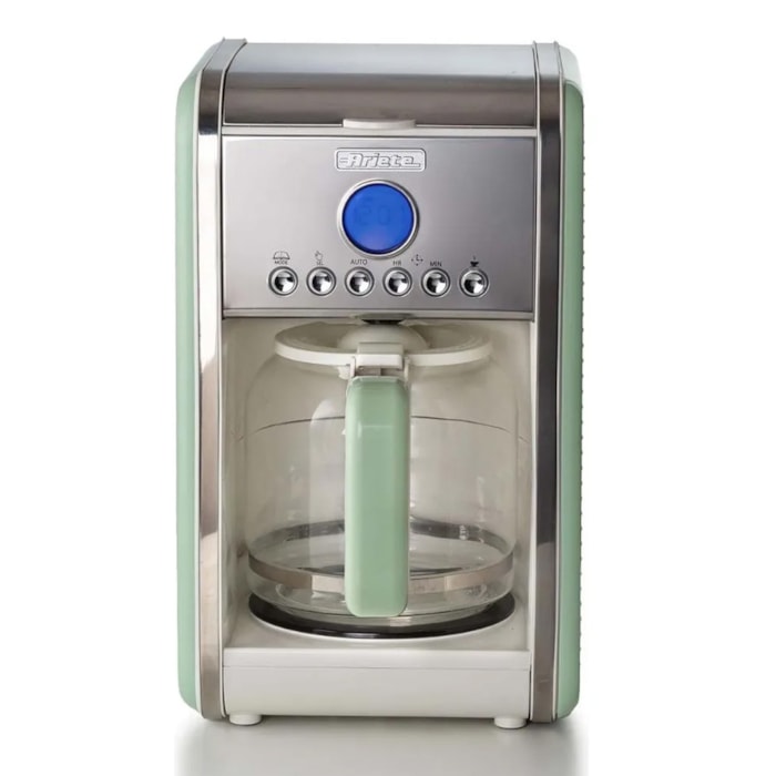 Cafeteira Vintage 900W 12 Xícaras Programável Verde Ariete - 220V - Madel Home