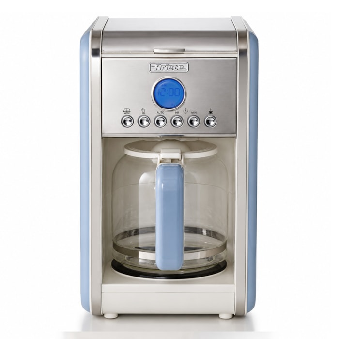 Cafeteira Vintage Azul 900W 12 Xícaras Programável Ariete - 220V - Madel Home