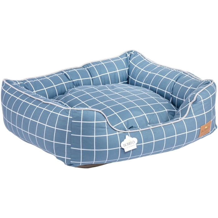 Cama Pet Elegance Essencial em Tamanho G Tecido Azul - Madel Home