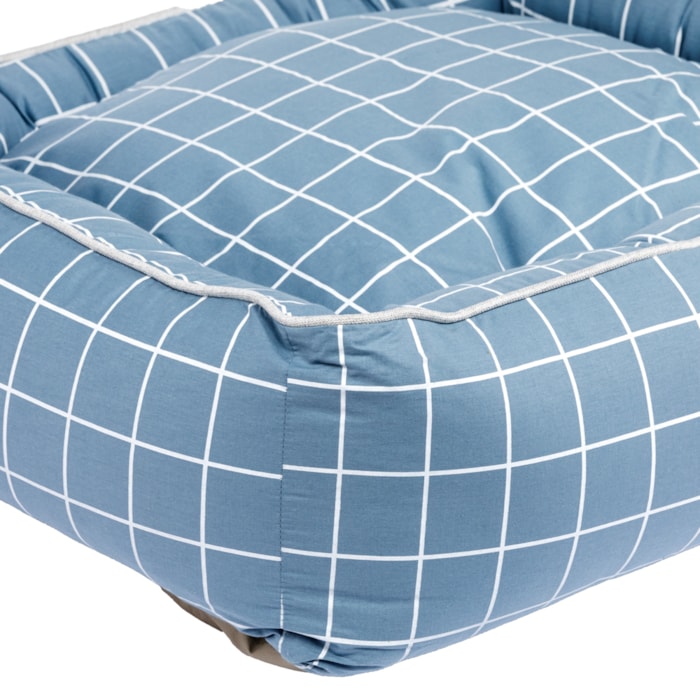 Cama Pet Elegance Essencial em Tamanho G Tecido Azul - Madel Home