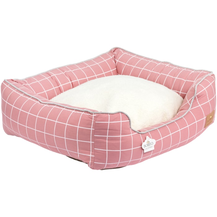 Cama Pet Elegance Essencial em Tamanho G Tecido Rose - Madel Home