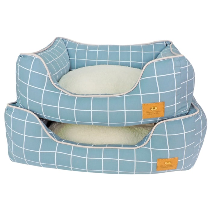 Cama Pet Elegance Essencial em Tamanho M Tecido Azul - Madel Home